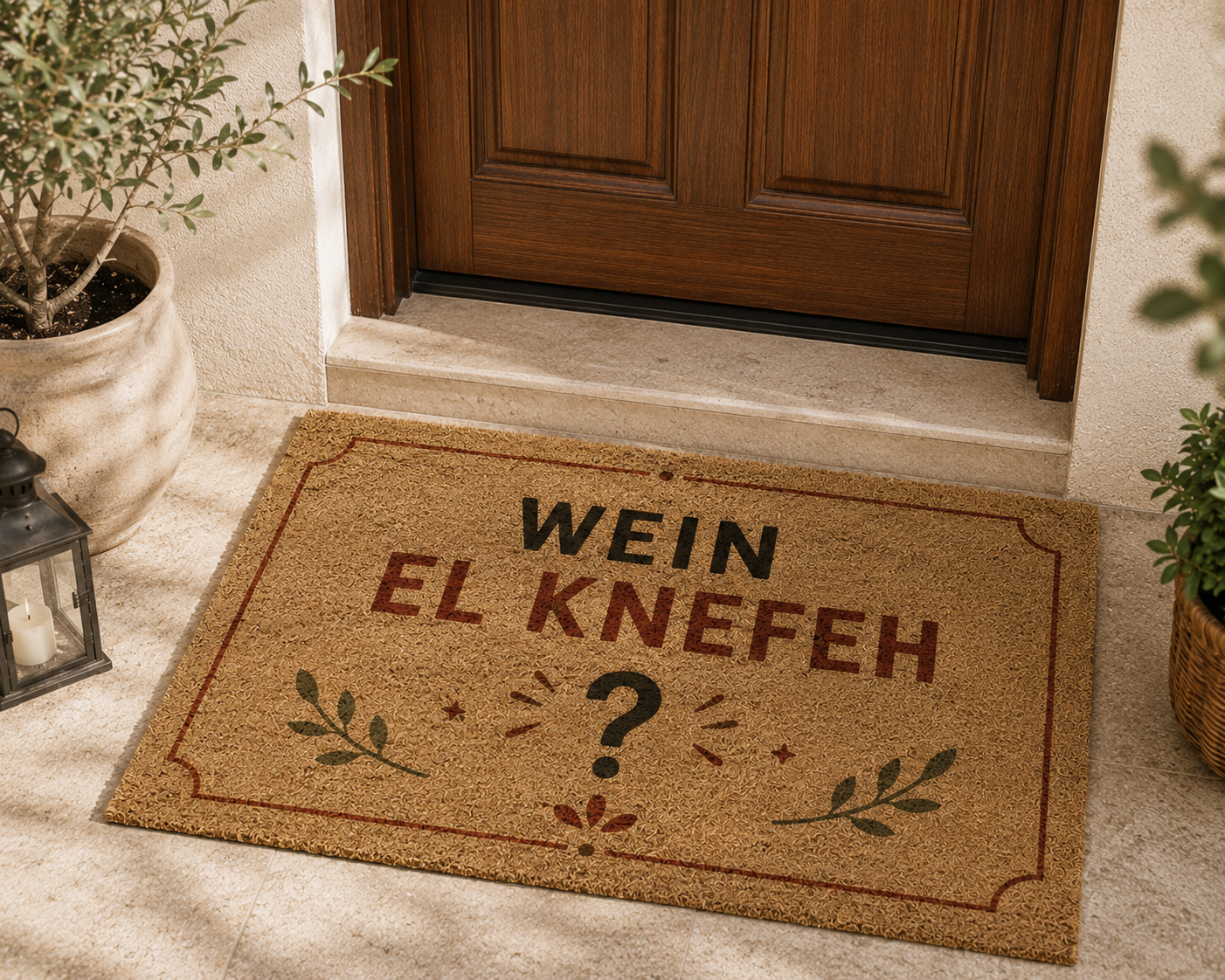 "Wein El Knefeh?" The Sweetest Entrance Mat