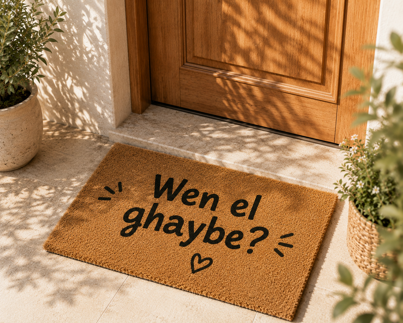 "Wein El Ghaybe?" The Long-Time-No-See Doormat