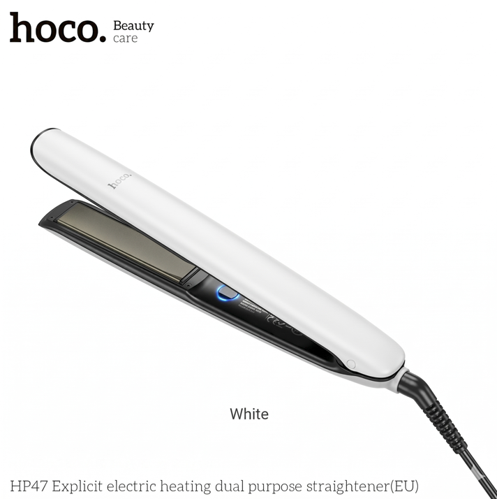 Hoco HP47 2-in-1 Hair Straightener & Curler – Rapid Heating with LED Temperature Display