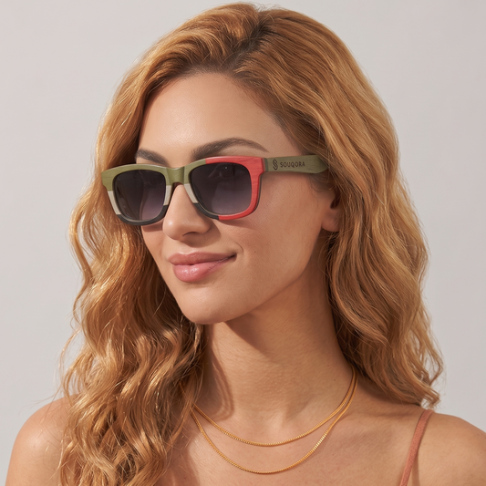 Patriotic Bamboo Sunglasses – Cedar Flag Edition 3250