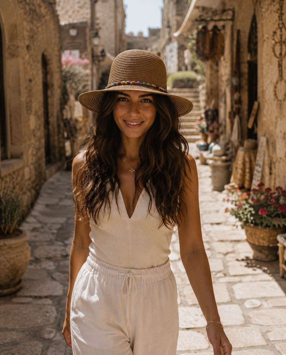Coastal Wanderer: Artisan Fisherman Straw Sun Hat (Brown)
