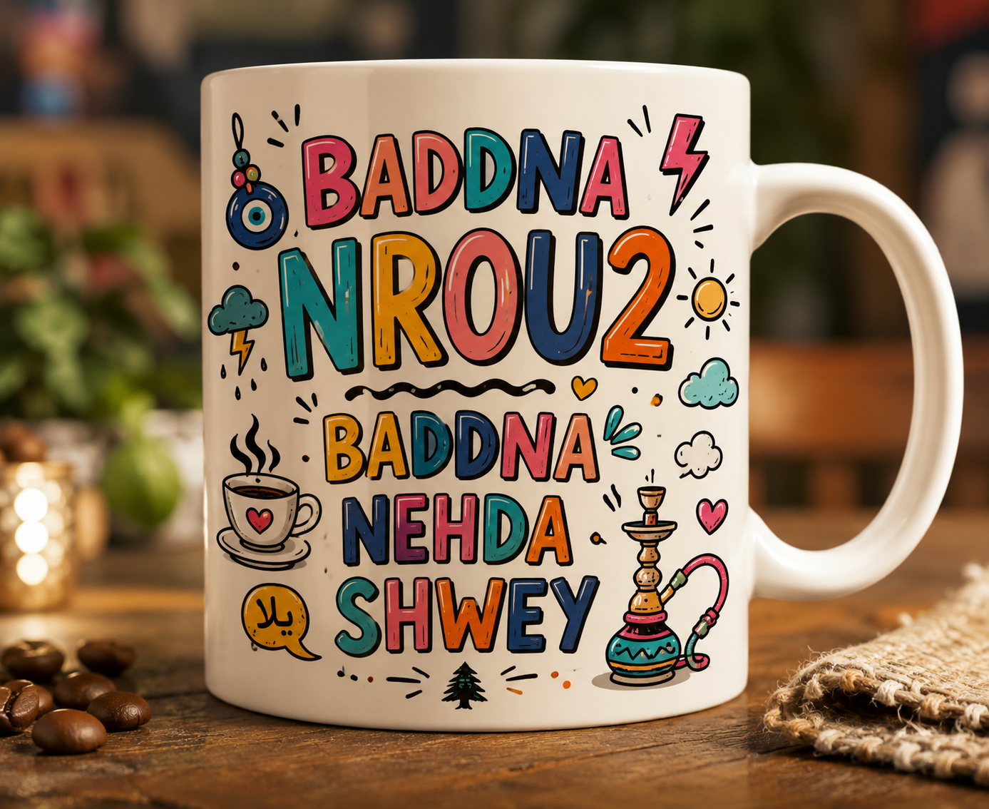 Baddna Nrou2" Chill-Mode Ceramic Mug