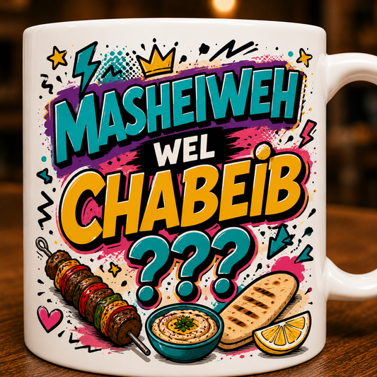 "Masheiweh Wel Chabeib" Backyard BBQ Mug