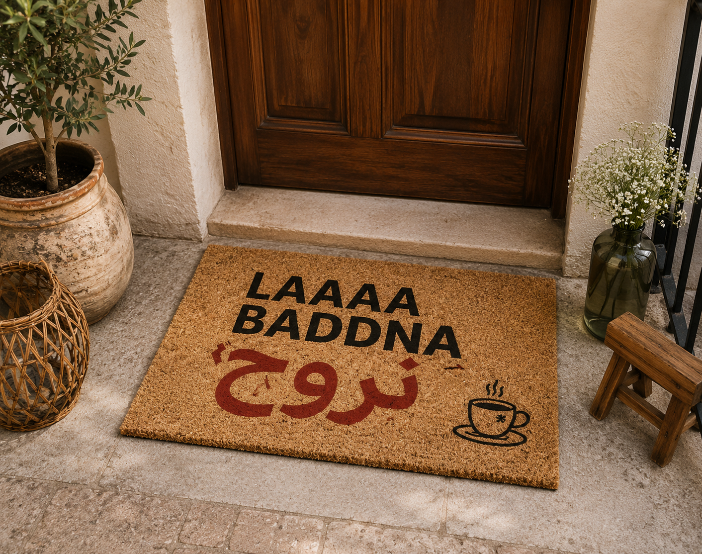 "Laa, Baddna Nrou7" The Ultimate Party-Ender Doormat