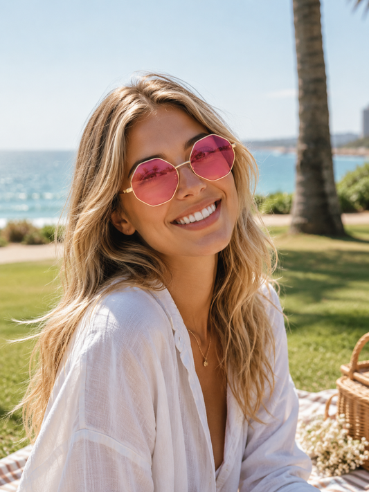 "On My Way" Shades — The Blush Hexagon Edition