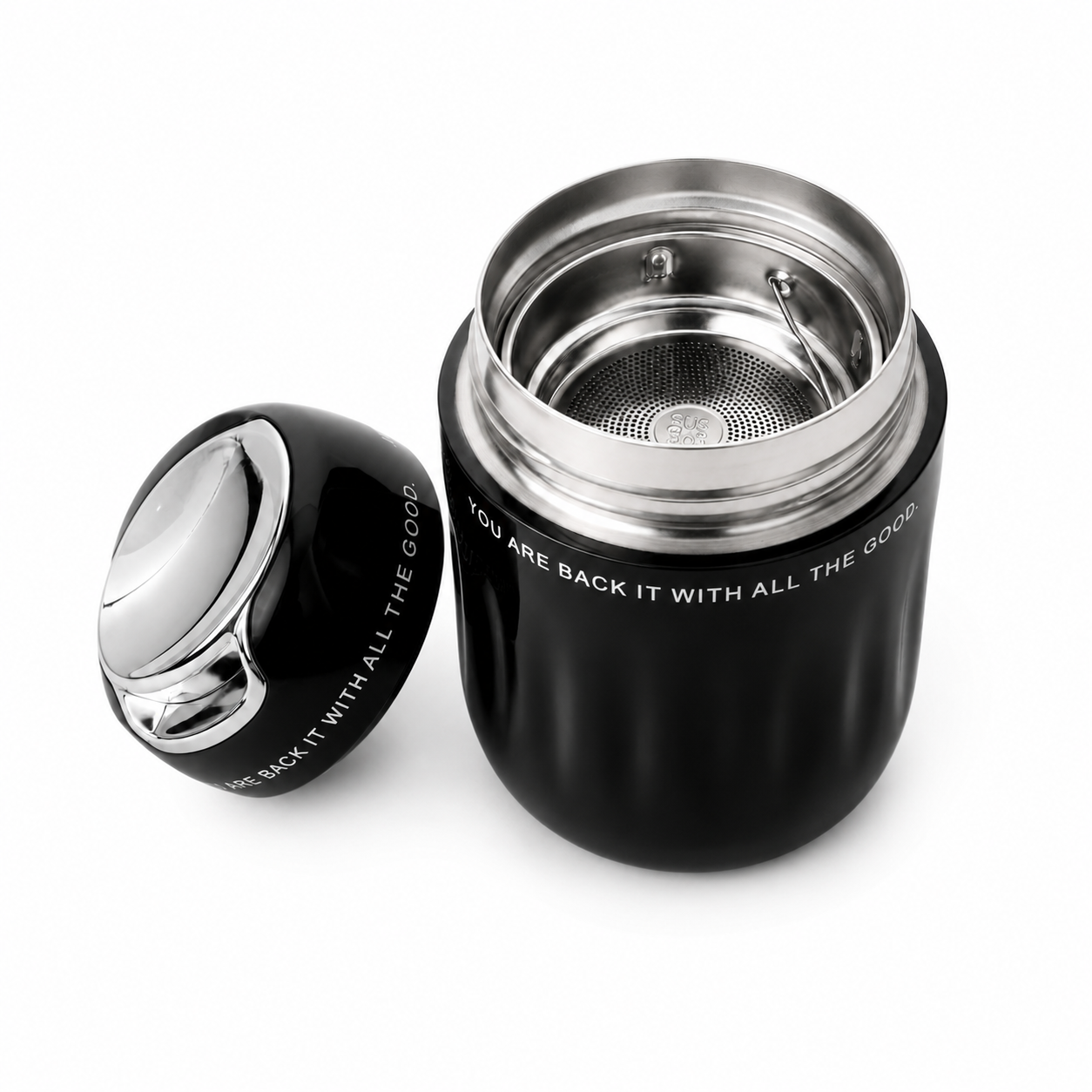 Mini Vacuum Insulated Coffee Mug – 220ml (Black)
