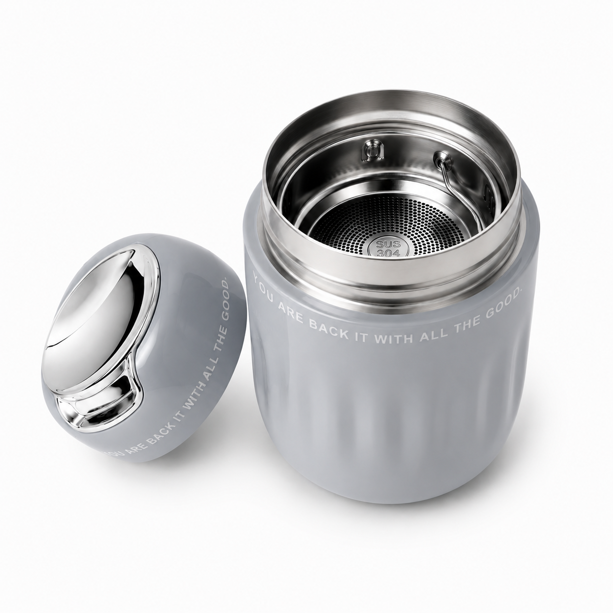 Mini Vacuum Insulated Coffee Mug – 220ml (Grey)