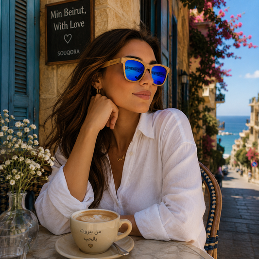 "Min Beirut, With Love" Full Wood Retro Sunglasses – Classic Edition 3052