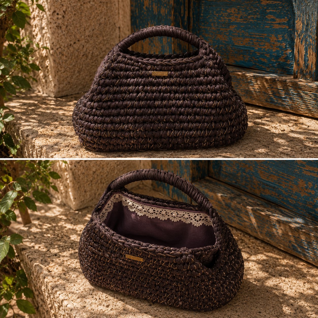 Café Mocha Handmade Kilim Cotton Clutch - Coccinelle by Souqora