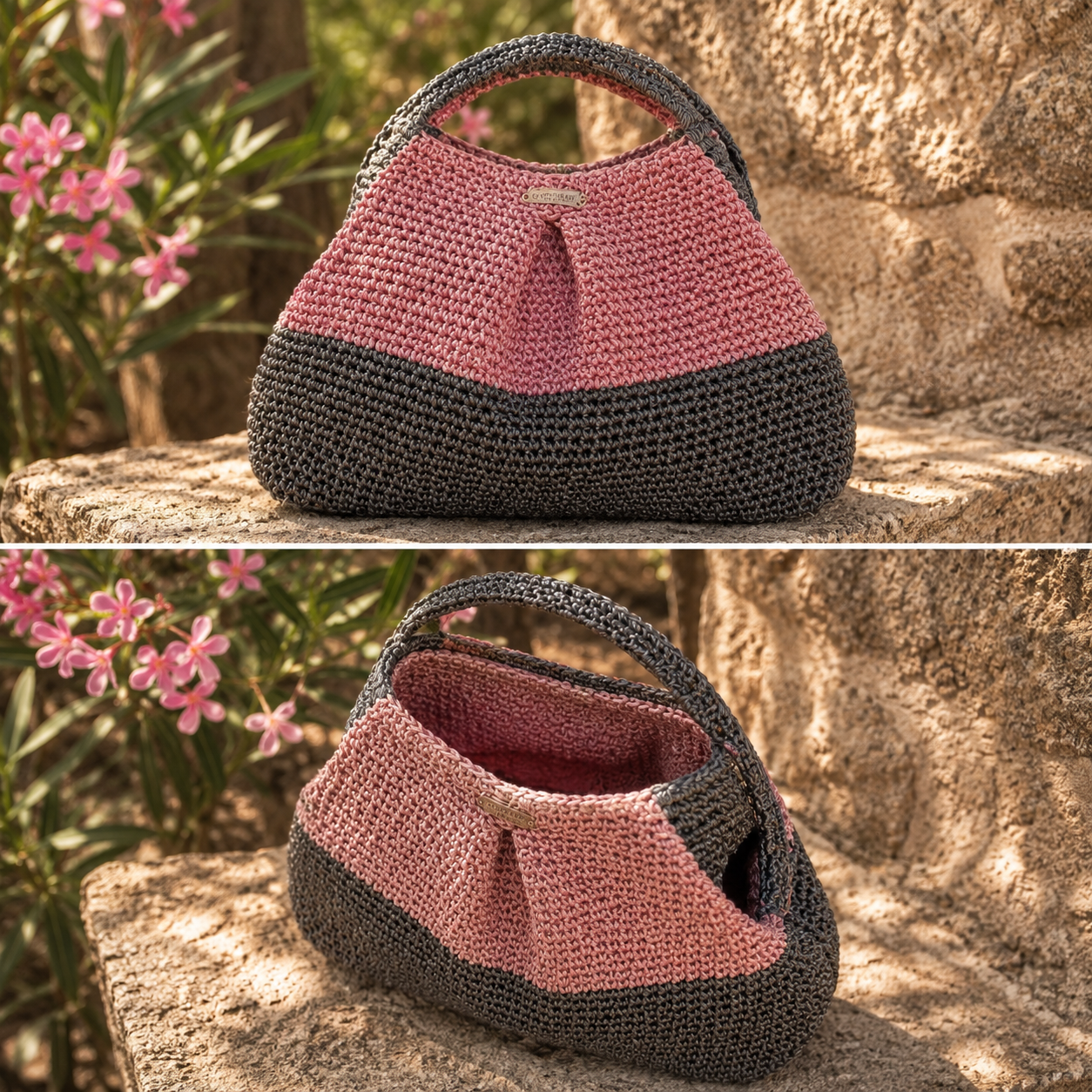 Mocha Rose Handmade Clutch Bag - Coccinelle by Souqora