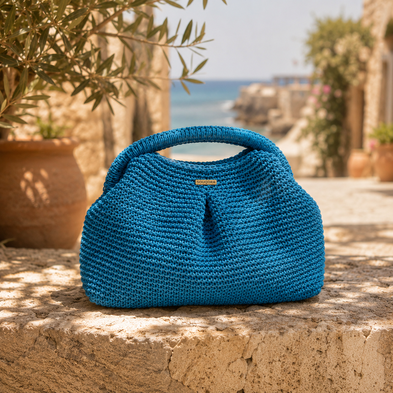 Mediterranean Handmade Macramé Cotton Clutch Collection - Coccinelle By Souqora