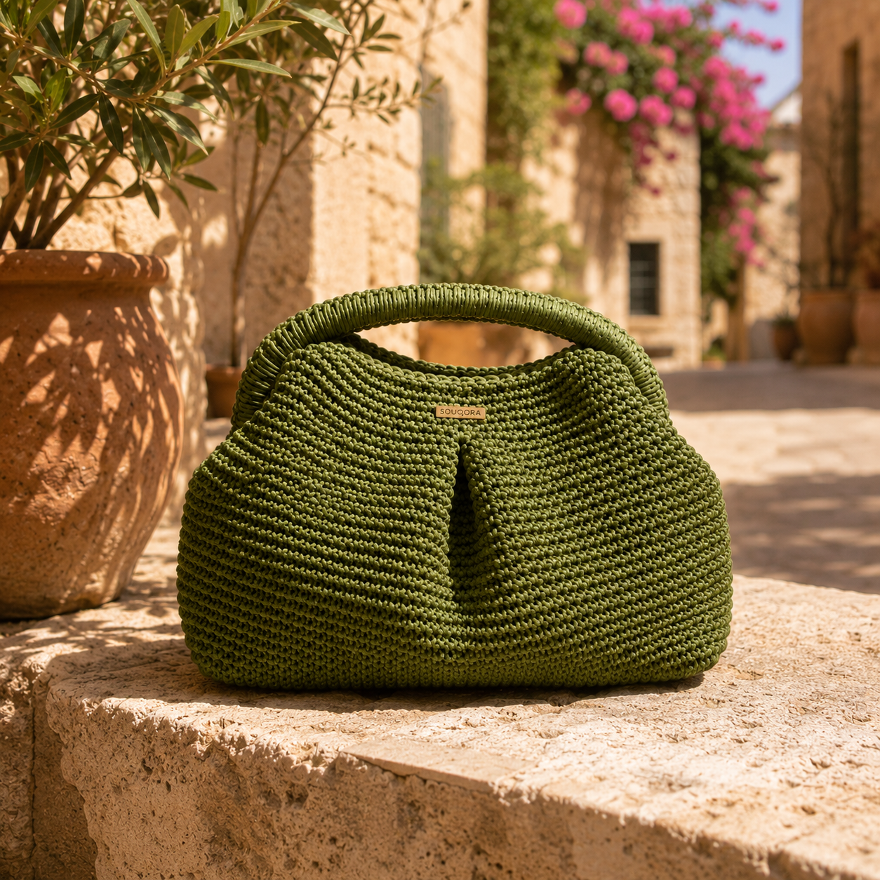 Mediterranean Handmade Macramé Cotton Clutch Collection - Coccinelle By Souqora