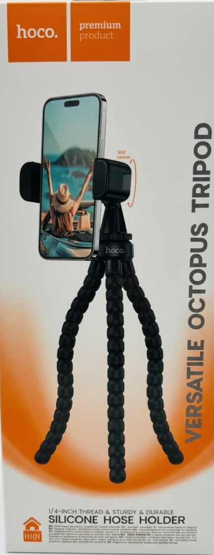 Hoco Versatile Octopus Tripod - Flexible H101 Silicone Hose Smartphone Holder
