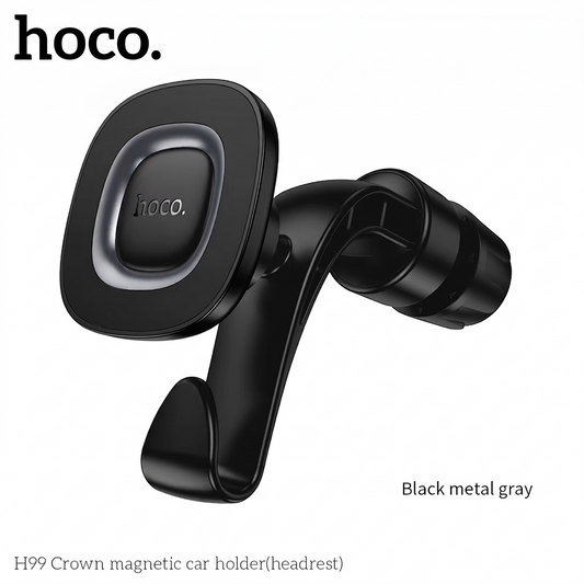 H99 2-in-1 Magnetic Car Headrest Holder – Load-Bearing Hook & Strong Magnet Smartphone Mount