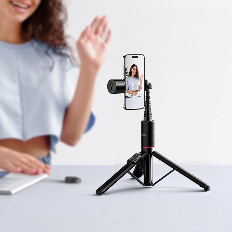 hoco. K34 All-In-One Live Broadcast Holder – Integrated Fill Light & Stable Tripod – Fold & Go Edition