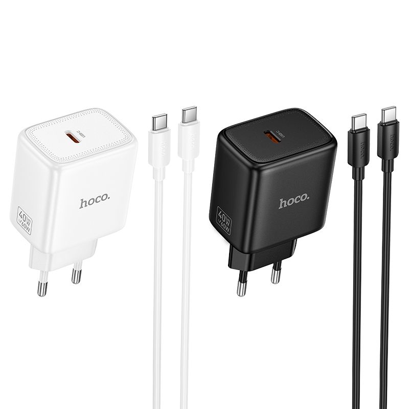 hoco. N83 GaN 40W Single-Port Fast Charger Set (USB-C to USB-C)