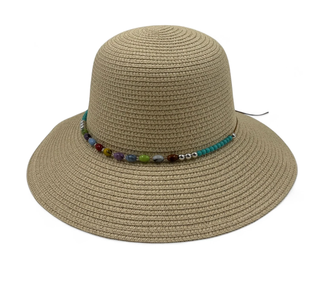 Coastal Wanderer: Artisan Fisherman Straw Sun Hat (Beige)