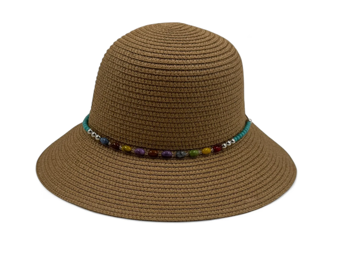 Coastal Wanderer: Artisan Fisherman Straw Sun Hat (Brown)