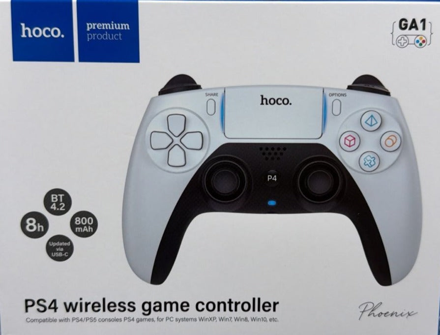 Hoco GA1 Phoenix Wireless Game Controller - For PS4, PC, and PS5 (PS4 Games)