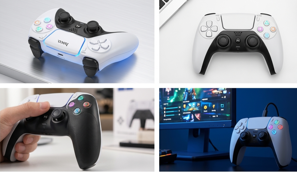 Hoco GA1 Phoenix Wireless Game Controller - For PS4, PC, and PS5 (PS4 Games)