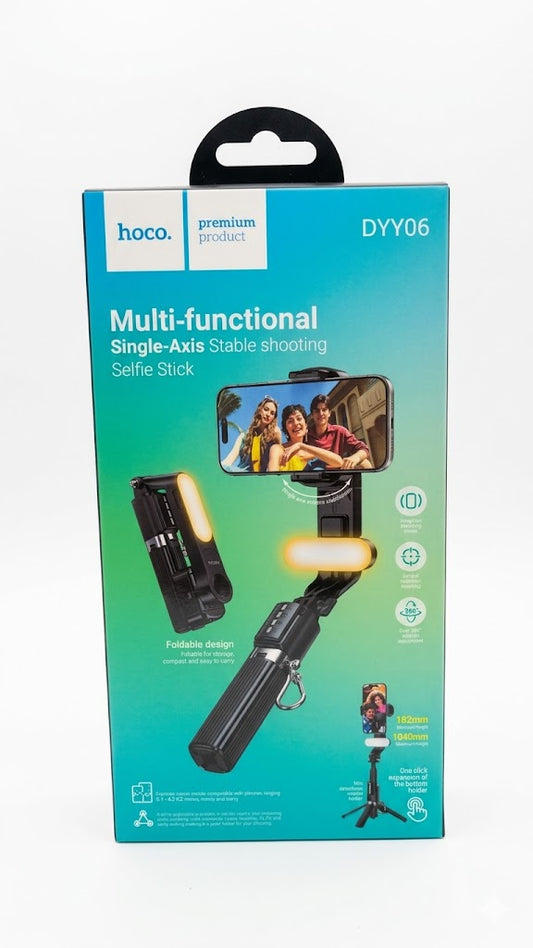 Hoco DYY06 Single-Axis Smart Stabilizing Selfie Stick with Dual LED Fill Lights